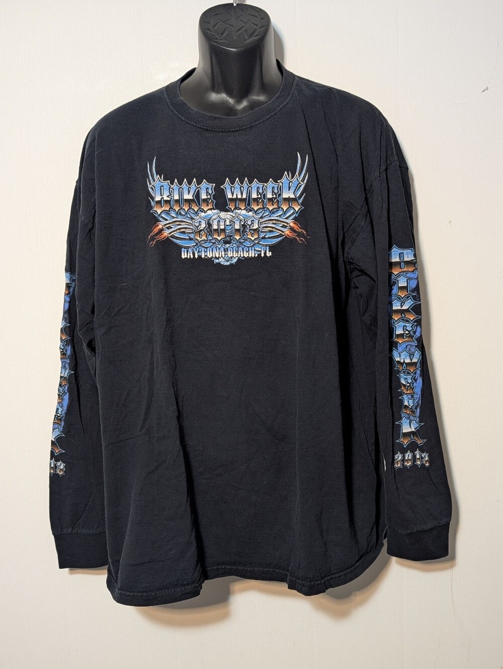 Men's Daytona Beach Bike Week 2013 72nd Annual Long Sleeve Graphic T-Shirt Black